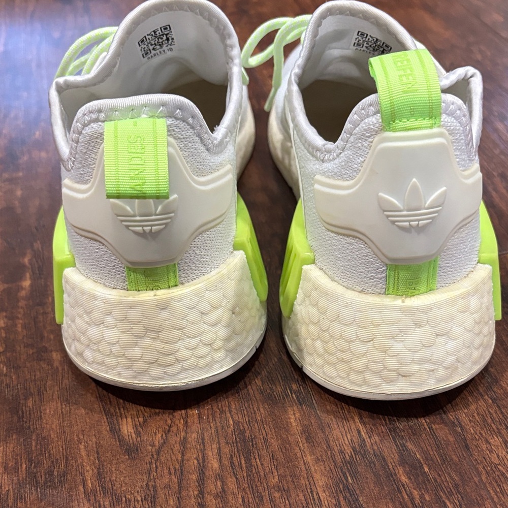 adidas White Sneakers with Neon Green Accents - Picture 6 of 12